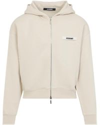 Jacquemus - Cotton Le Hoodie Zip Gros Grain Hoodies - Lyst
