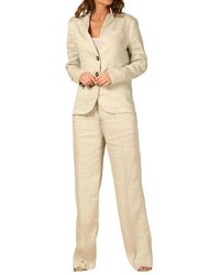 Mason's - Pantalones chino de lino para mujer rectos - Lyst