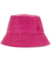 Ruslan Baginskiy - Accessoires ,Roze ,Bucket Hat Met Logo - Lyst