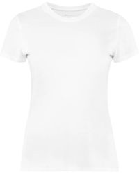 Vince - Geribbelde Katoenen T-Shirt - Lyst
