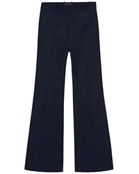 JOSEPH - Broeken ,Blauw ,Katoen Tafira Gabardine Stretch Broek - Lyst