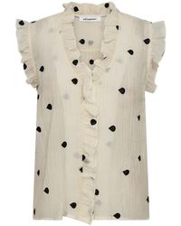 co'couture - Dropcc top bluse mit rüschen details - Lyst