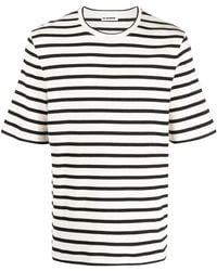 Jil Sander - Short-sleeved t-shirt with + logo label stitched on back - Lyst
