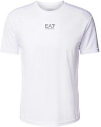 EA7 - Weißes T-Shirt Mit Kurzen Ärmeln Von Ea7 - Lyst