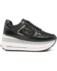 Liu Jo - Schwarze Plateau-Sneakers Maxi Wonder Plus - Lyst