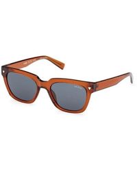 Guess - Square Logo Zonnebril - Lyst