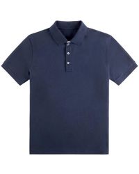 Fay - Tops ,Blauw ,Katoen Blauw Slim Fit Polo Shirt - Lyst