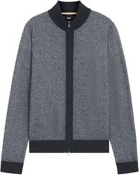 HUGO - Cardigan Met Rits - Lyst