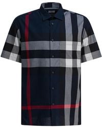 Burberry - Katoenen Overhemd Met 'ruit' - Lyst