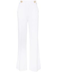 Pinko - Pantalones blancos con detalle sbozzare - Lyst