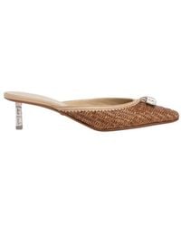 Gcds - Monogram Rafia Logo Chain Mules - Lyst