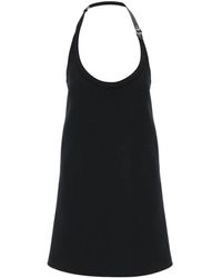 Courreges - Courreges mini dress with strap and buckle detail. - Lyst