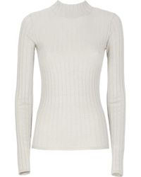 Brunello Cucinelli - Grauer Kaschmir-Mix Pullover Mit Lurex - Lyst
