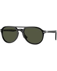 Persol - Klassieke Zonnebril Met Zwarte Lenzen - Lyst
