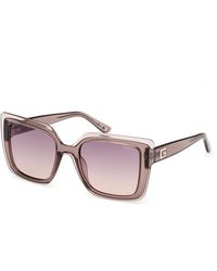 Guess - Vierkante Zonnebril Met Paarse Lenzen - Lyst