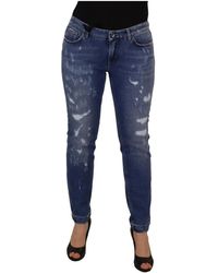 Dolce & Gabbana - Chic Low Waist Skinny Denim Jeans - Lyst