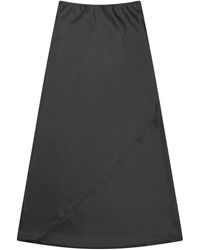 Munthe - Rokken ,Zwart ,Elegante Zwarte Rok Met Schuine Naden - Lyst
