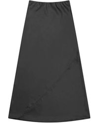 Munthe - Rokken ,Zwart ,Elegante Zwarte Rok Met Schuine Naden - Lyst