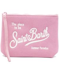 MC2 Saint Barth - Tassen ,Roze ,Aline Canvas Clutch - Lyst