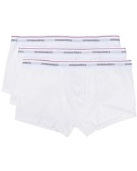 DSquared² - Ondergoed ,Wit ,Wit Ondergoed Voor Mannen - Lyst