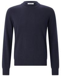 Gran Sasso - Truien & Vesten ,Blauw ,Wol Lange Gebreide Trui - Lyst