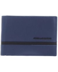Piquadro - Blaue Herrengeldbörse Mit Dokumentenhalter - Lyst