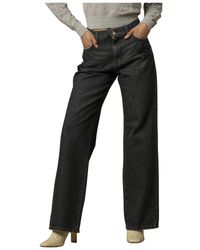 Kocca - Jeans ,Zwart ,Denim Stijlvolle Denim Broek Met Uitlopende Enkels - Lyst