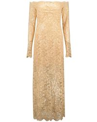 Rabanne - Kleedjes ,Elegante Kant Maxi Jurk - Lyst