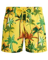 Vilebrequin - Ultraleichte Und Verstaubare Palms Offset Badeshorts Für Herren - Lyst
