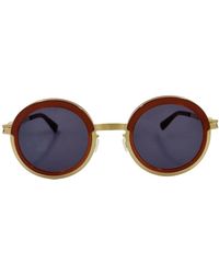 Mykita - Vintage runde sonnenbrille rot/gold - Lyst