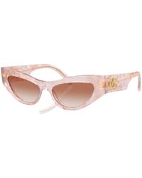 Dolce & Gabbana - Occhiali da sole cat-eye rosa - Lyst
