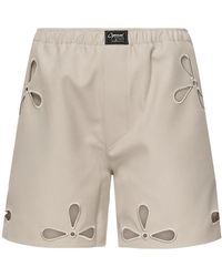 Coperni - Korte Broeken ,Polyester Petal Embroidered Cut-Out Shorts - Lyst