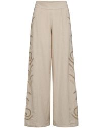 Mos Mosh - Elegante Bestickte Weite Hosen - Lyst