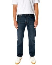 Levi's - Jeans ,Blauw ,Denim Relaxed Straight Fit Mid Waist Jeans - Lyst