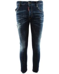DSquared² - Blauwe Skater Jeans Voor - Lyst