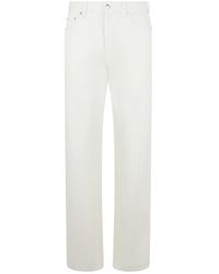Gucci - Jeans ,Wit ,Katoen Katoenen Broek Met Clips - Lyst