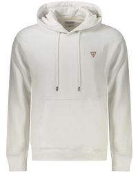 Guess - Hoodies & Sweatvesten ,Wit ,Katoen Hoodie Met Lange Mouwen - Lyst