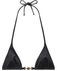 Versace - Badmode ,Zwart ,Polyester Bikini Top - Lyst