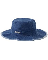 Jacquemus - Blauer denim artischocken bucket hat - Lyst