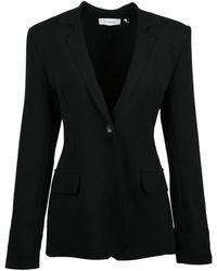 Sportmax - Jassen ,Zwart ,Leer Bingo Blazer - Lyst