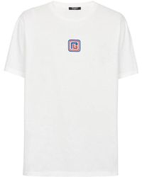 Balmain - Tops ,Wit ,Jersey T-Shirt - Lyst