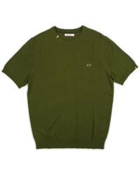 Sun 68 - Dunkelgrünes t-shirt filo - Lyst