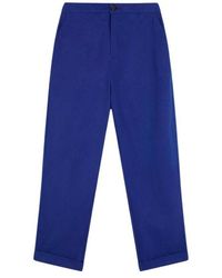 Leon & Harper Pol plain pants - Azul