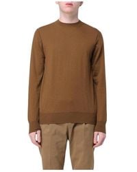 Paolo Pecora - Merino Wollen Trui Met Ronde Hals - Lyst