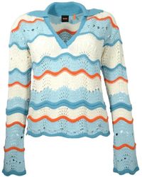 BOSS - V-Neck Knitwear - Lyst