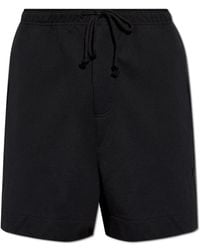 Y-3 - Zwarte French-Terry Cutline Shorts - Lyst