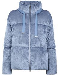 Herno - Jassen ,Blauw ,Polyester Piumino Jacket - Lyst