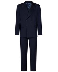 Low Brand - Blaues doppelreihiges kleid mit taschen,double breasted suits - Lyst