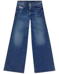 DIESEL - Wide Jeans - Lyst