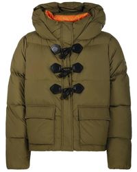 Ganni - Jassen ,Groen ,Nylon Mini Puffer - Lyst